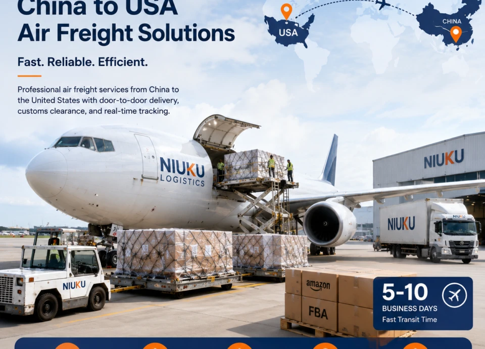 China to USA Air Freight Transit Time Comparison
