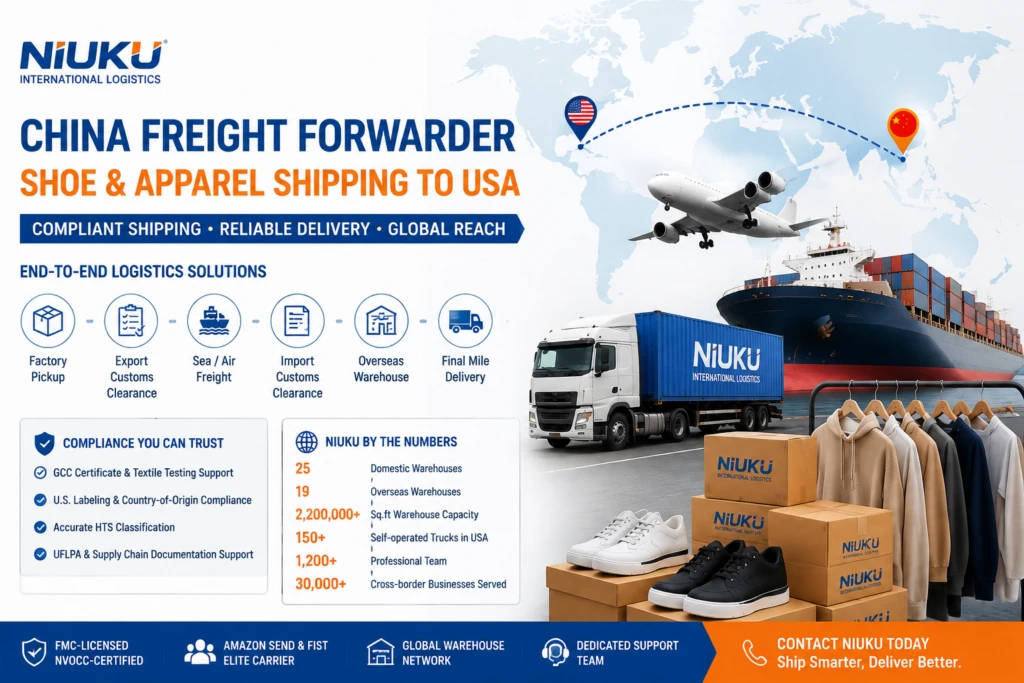 apparel shipping from China