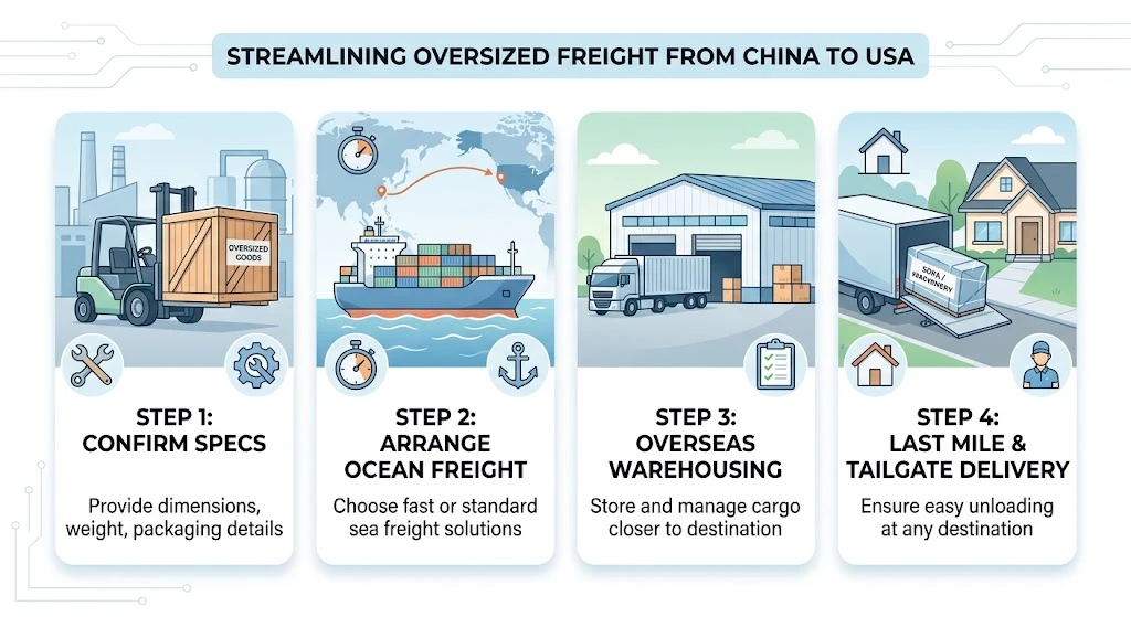 oversized cargo shipping China to USA
