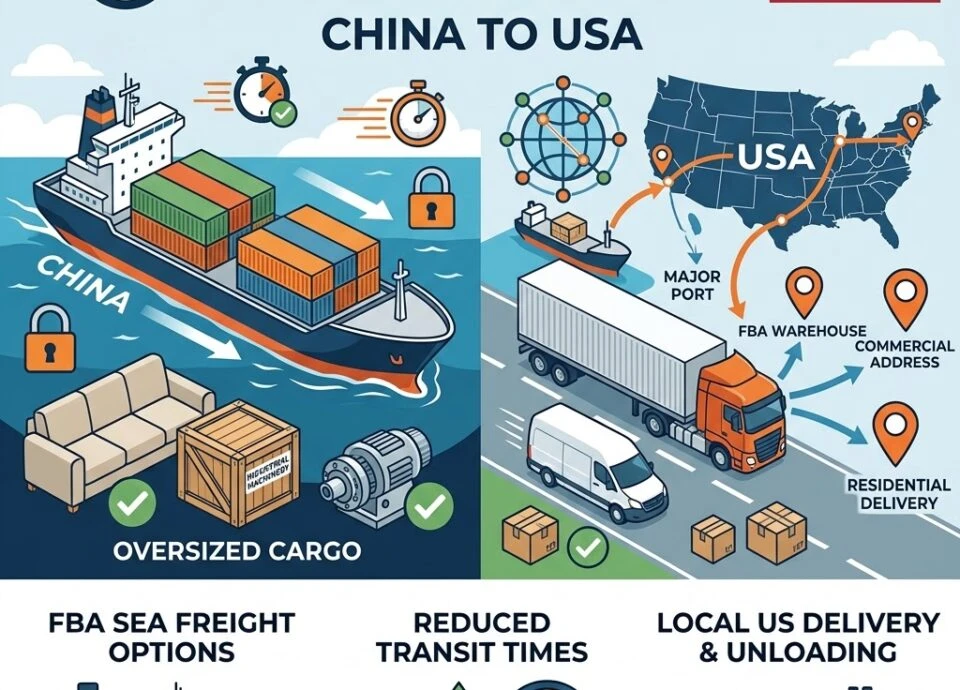 China to USA shipping