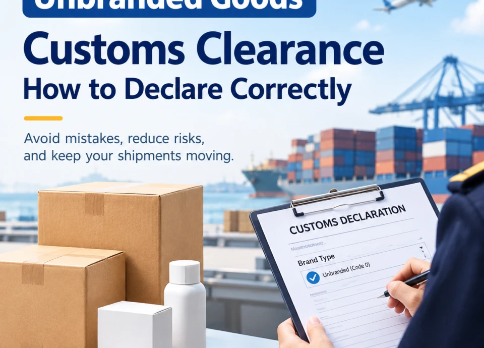 unbranded goods export declaration