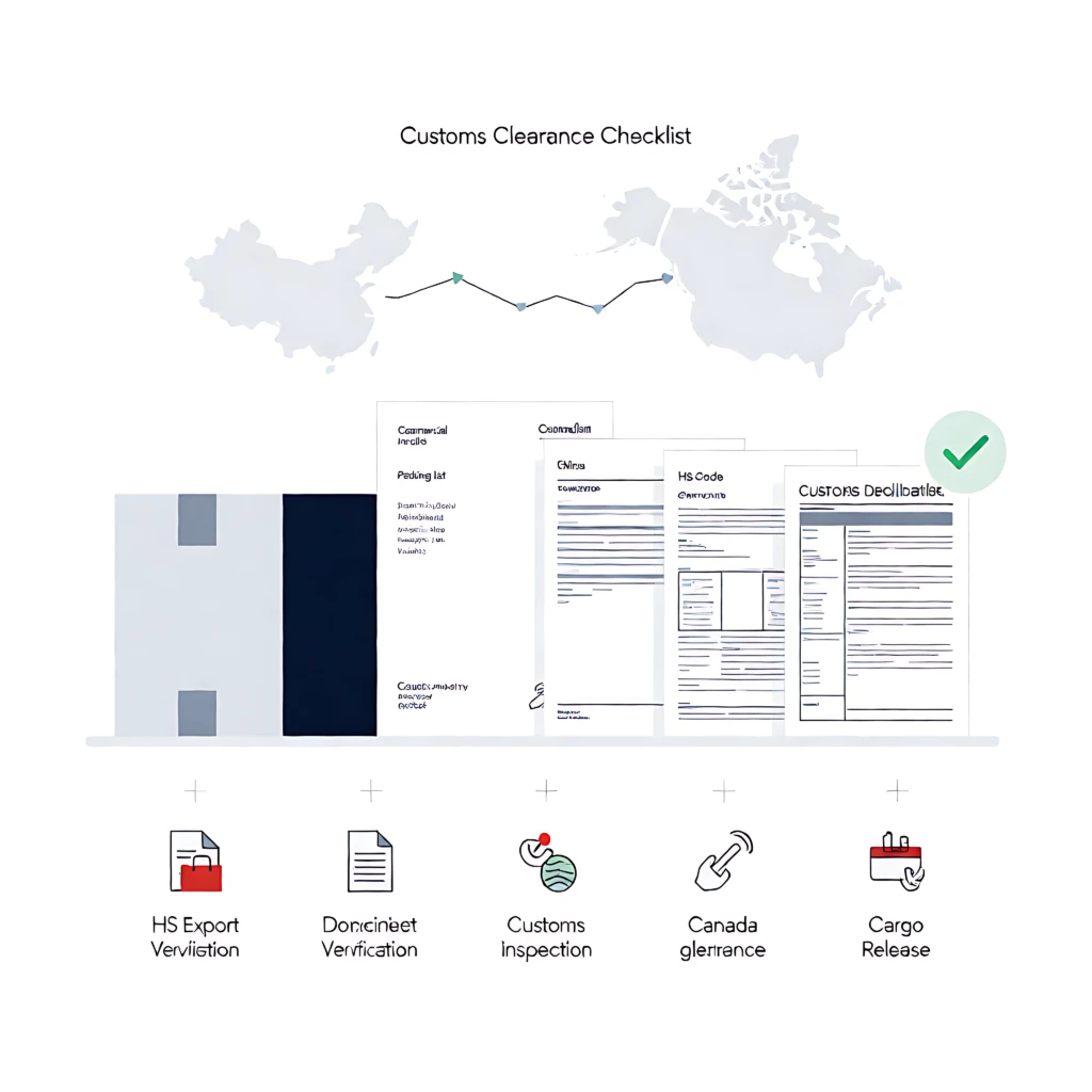 customs clearance from China to Canada
